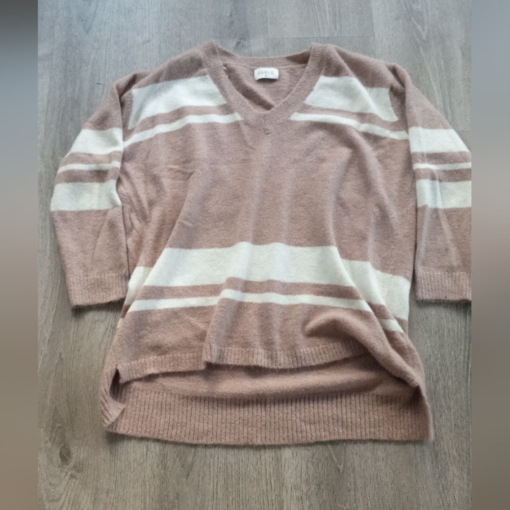 Fable Sweater in Brown and Cream